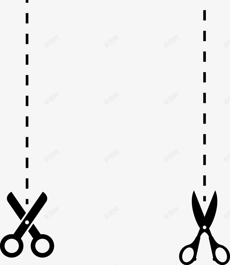 竖直线条虚线png免抠素材_新图网 https://ixintu.com 分隔线 剪刀 直线 矢量线条 线条 虚线 虚线分割线 黑白分隔线 黑白剪刀