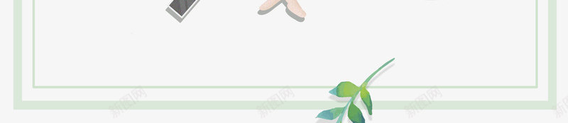 大暑卡通海报元素psd_新图网 https://ixintu.com 人物 卡通元素 大暑 手绘叶子 节气 风扇