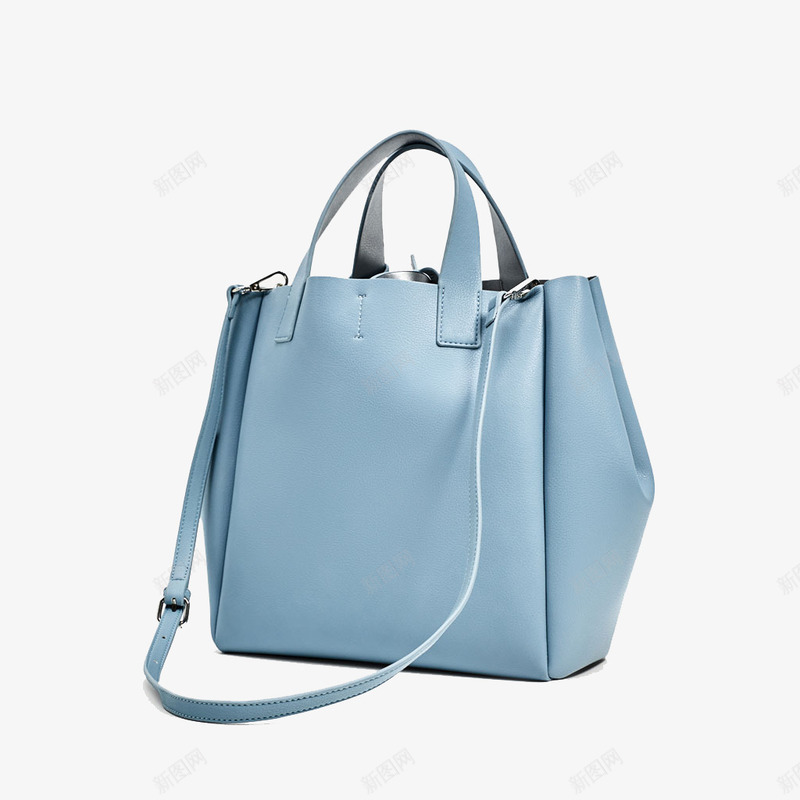 浅蓝色单肩包png免抠素材_新图网 https://ixintu.com ZARA 产品实物 女包 女士包包 浅蓝色单肩包 百货商品 迷你双面软质购物袋