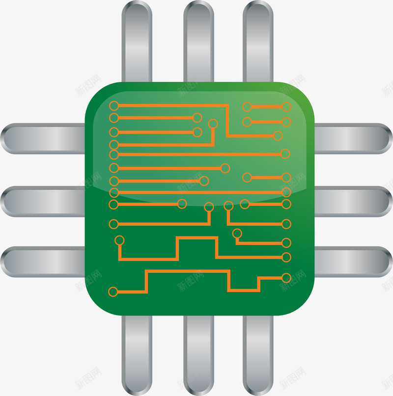 中央处理器png免抠素材_新图网 https://ixintu.com CPU 中央处理器 电路板 集成电路