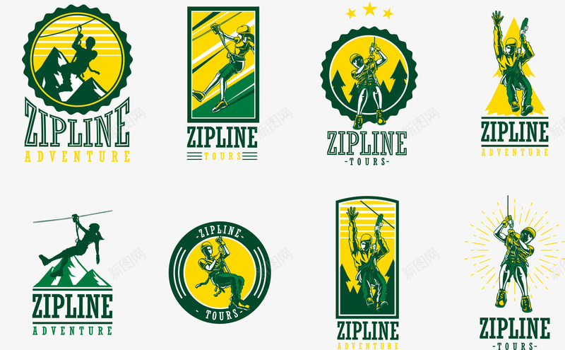 户外俱乐部logo合集图标png_新图网 https://ixintu.com 拓展 攀岩 生存拓展 登山 绿色 训练 野外拓展