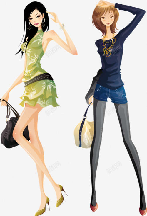 闺蜜逛街png免抠素材_新图网 https://ixintu.com 38 三八 休假 妇女节 购物 逛街 闺蜜