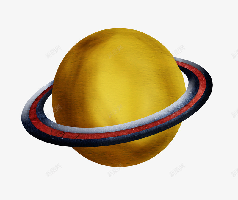橙色星球png免抠素材_新图网 https://ixintu.com 卡通星球 手绘星球 星球
