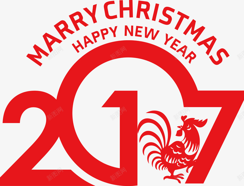 2017红色鸡年吉祥png免抠素材_新图网 https://ixintu.com 2017 吉祥 红色