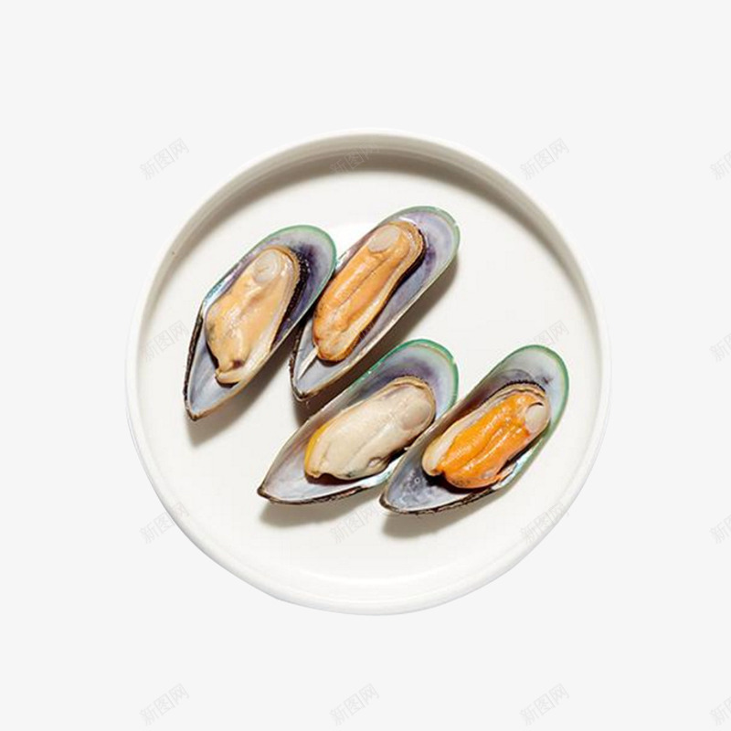 青口贝摆盘产品实拍png免抠素材_新图网 https://ixintu.com 海虹 海鲜水产 生鲜 翡翠贻贝 青口贝 食品