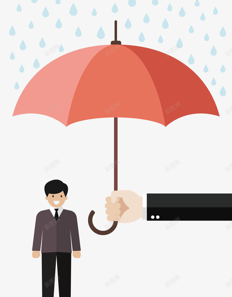 红色的雨伞和商务人士矢量图eps免抠素材_新图网 https://ixintu.com 人 红伞 雨伞 雨伞png 雨伞矢量图 矢量图