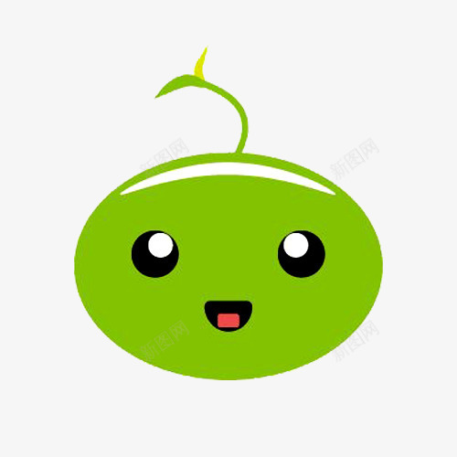 一个头上长叶子可爱豆子png免抠素材_新图网 https://ixintu.com 农作物 卡通 卡通豆子形象设计 可爱 大眼睛 头上长叶 微笑 绿豆叶 萌豆子