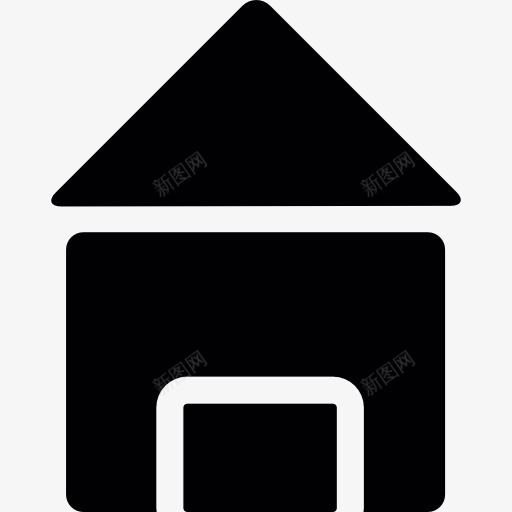 黑房子图标png_新图网 https://ixintu.com 剪影 家居 建筑 房屋 门面