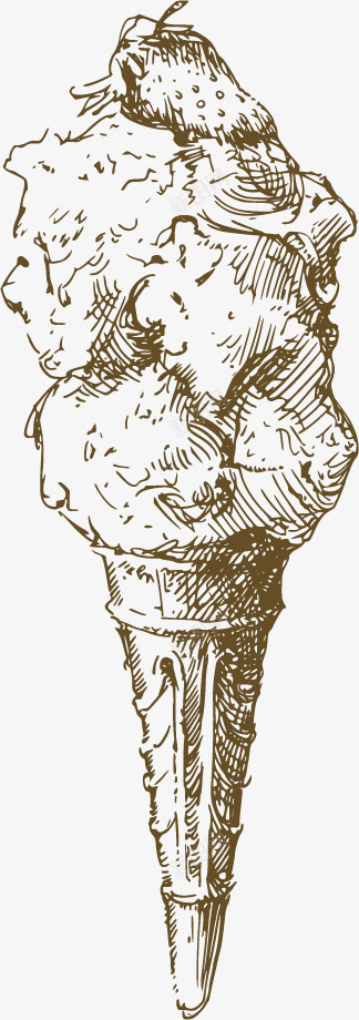素描冰激凌矢量图ai免抠素材_新图网 https://ixintu.com 冰激凌 平面设计 甜品 素描 矢量图