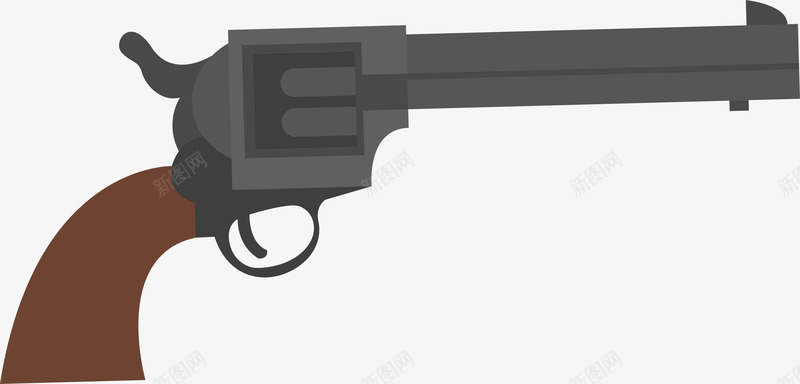 复古西部牛仔左轮枪矢量图ai免抠素材_新图网 https://ixintu.com 复古 手枪 武器 牛仔手枪 装备手枪 金属手枪 矢量图