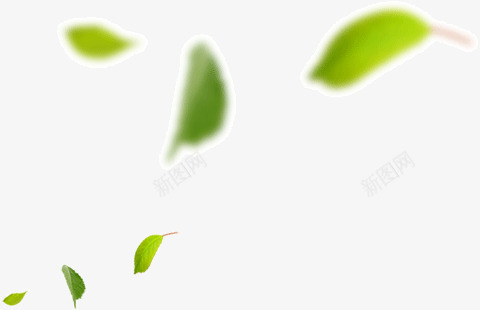 漂浮虚化绿色树叶叶子png免抠素材_新图网 https://ixintu.com 叶子 树叶 漂浮 绿色 虚化
