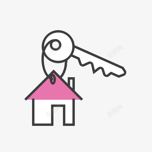 公寓回家房子关键钥匙锁房地产吉图标png_新图网 https://ixintu.com Apartment estate home house key keys lock real 公寓 关键 回家 房地产 房子 钥匙 锁