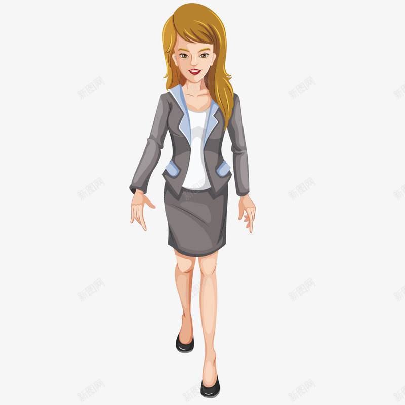 穿制服的公司女职员png免抠素材_新图网 https://ixintu.com 公司 制服 职员
