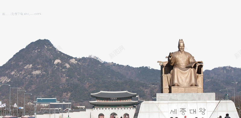 世宗大王像png免抠素材_新图网 https://ixintu.com 大山 建筑 景点 韩国 韩国建筑 韩国景点 韩国景色 风景名胜