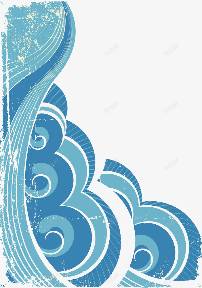浪花插图png免抠素材_新图网 https://ixintu.com 海洋浪潮纹样 海洋浪花纹理 海洋矢量插图 海洋矢量纹样 海洋纹理 海洋花纹 蓝色浪花插图