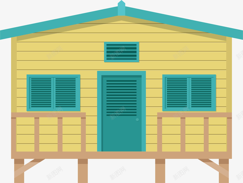 树林中黄色小屋png免抠素材_新图网 https://ixintu.com 卡通房屋 小房子 小木屋 建筑 树林 森林小屋 黄色 黄色屋子