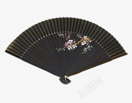 扇子中国风扇子黑色扇子png免抠素材_新图网 https://ixintu.com 中国风 扇子 黑色