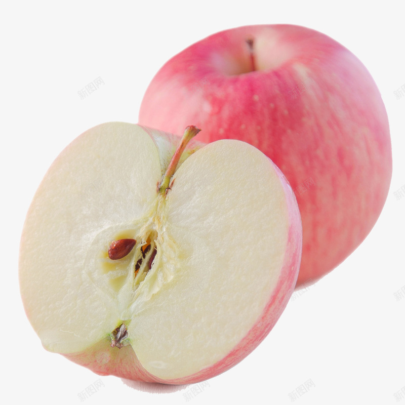 陕西精品红富士png免抠素材_新图网 https://ixintu.com 切半 半个苹果 实物 水晶红富士 水果 苹果 陕西精品红富士