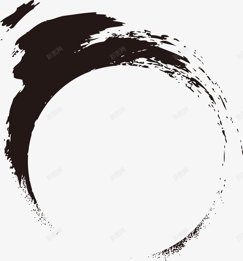 黑色毛笔笔刷墨迹png免抠素材_新图网 https://ixintu.com 墨迹 笔笔 黑色