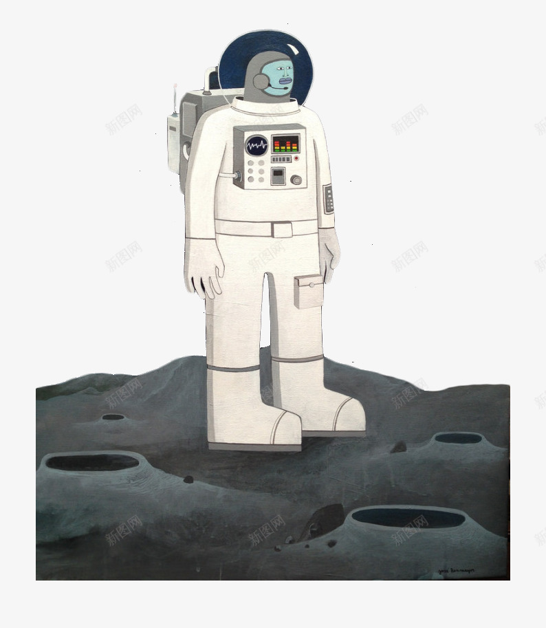 卡通月球登陆png免抠素材_新图网 https://ixintu.com 外星球 太空 月球 登陆