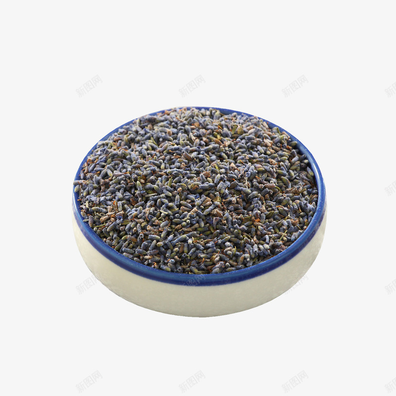 薰衣草花茶粒png免抠素材_新图网 https://ixintu.com 瓷碗 紫色 花茶粒 薰衣草粒 薰衣草茶