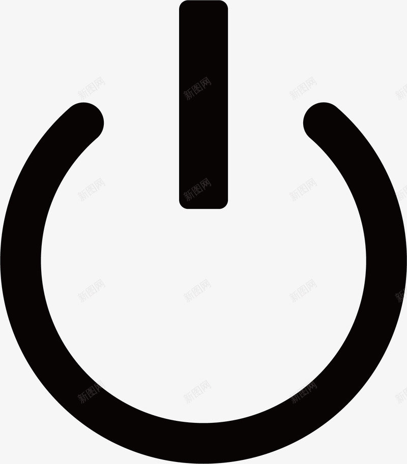 开关机按钮键矢量图图标ai_新图网 https://ixintu.com 关机 关机ico 关机键 启动 开光 开关 按钮 按键 暂停 矢量图