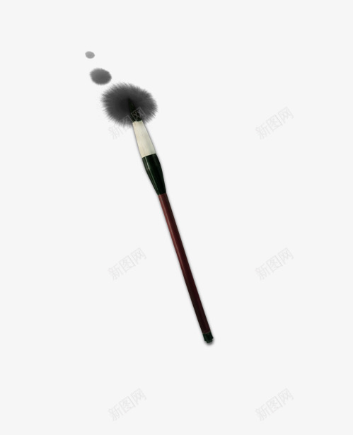 毛笔墨点png免抠素材_新图网 https://ixintu.com 墨点 毛笔