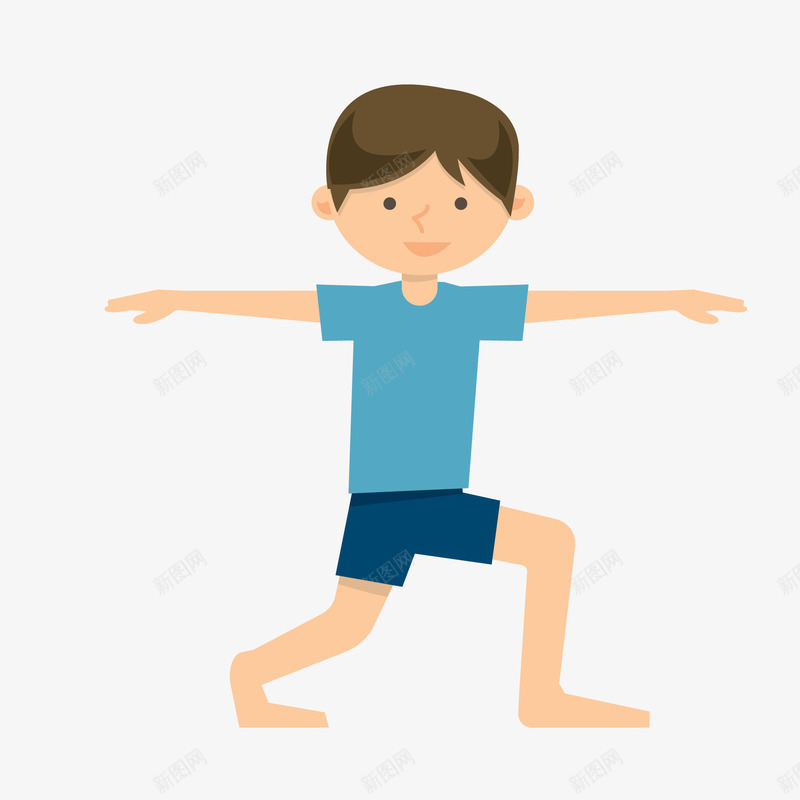 卡通做操的男性人物矢量图ai免抠素材_新图网 https://ixintu.com 人物设计 做操 卡通 扁平化 男性人物 矢量图