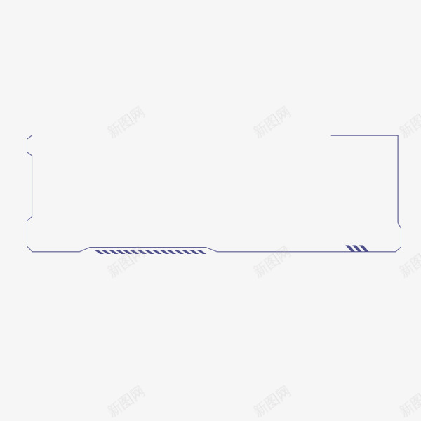 简约边框png免抠素材_新图网 https://ixintu.com 图形框 图形框框 方形 科技 科技方框 紫色 线性