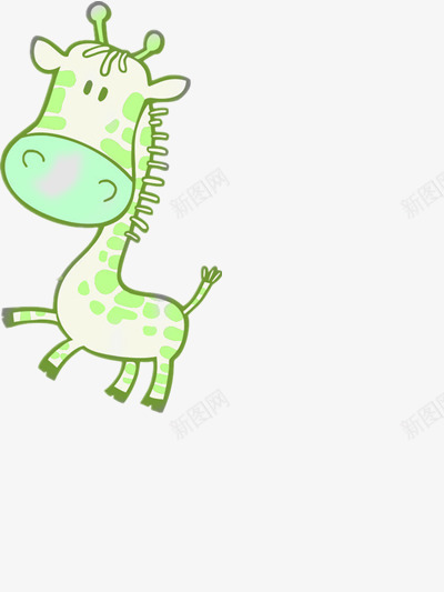 可爱卡通专辑png免抠素材_新图网 https://ixintu.com 卡通 绿色小马 迈开前蹄小马
