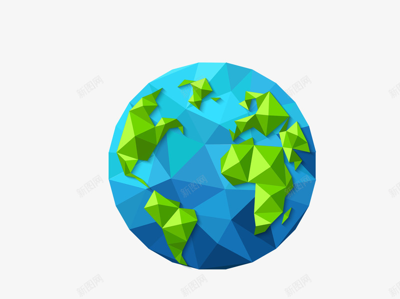 我们生存的地球png免抠素材_新图网 https://ixintu.com 几何 地球 扁平化 环保