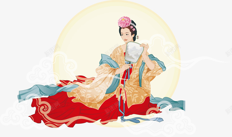 中秋嫦娥玉兔矢量图ai免抠素材_新图网 https://ixintu.com 中秋节嫦娥月亮玉兔矢量素材 矢量图