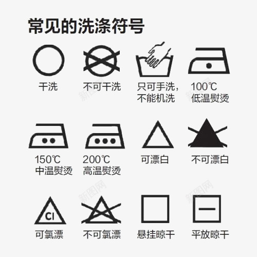 洗水唛洗衣标志图标png_新图网 https://ixintu.com 平面 标志 洗水唛 素材 设计