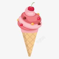 卡通夏季字体夏日冰淇淋矢量图高清图片