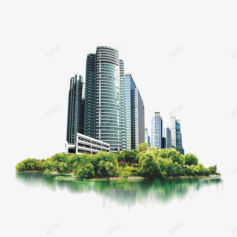 花园地产psd免抠素材_新图网 https://ixintu.com 地产商业 房地产 房地产易拉宝 绿化 花园地产 高楼大厦