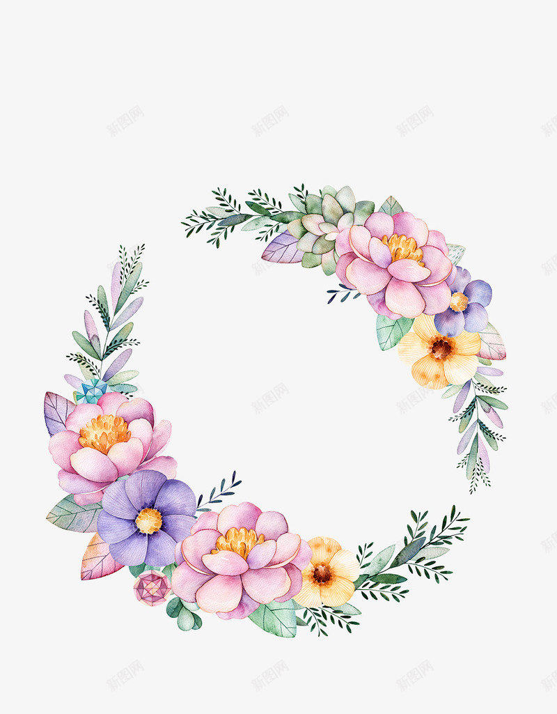 水彩粉色花卉独角兽图像psd免抠素材_新图网 https://ixintu.com 图像 水彩 独角兽 独角兽免抠图像 粉色 花卉 高清 高清水彩粉色花卉