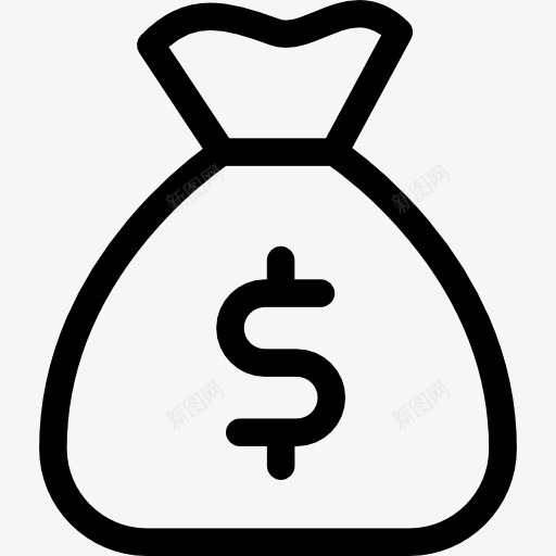 钱袋子图标png_新图网 https://ixintu.com 商务 生意 美元符号 袋 金钱 钱袋子 钱袋模型 银行