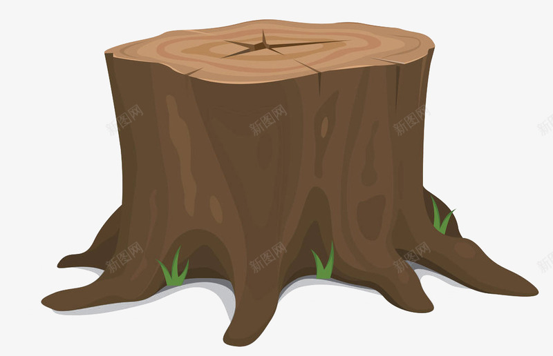手绘褐色枯树根png免抠素材_新图网 https://ixintu.com 小草 干枯 干枯的 枯树 枯树根 树木 树根 树桩 植物 矢量手绘 褐色