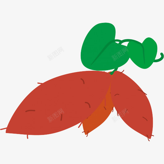卡通三个新鲜红薯蔬菜插画png免抠素材_新图网 https://ixintu.com 卡通 地瓜 地瓜叶 插画 新鲜 番薯 番薯叶 红薯 红薯卡通 红薯叶 蔬菜 设计