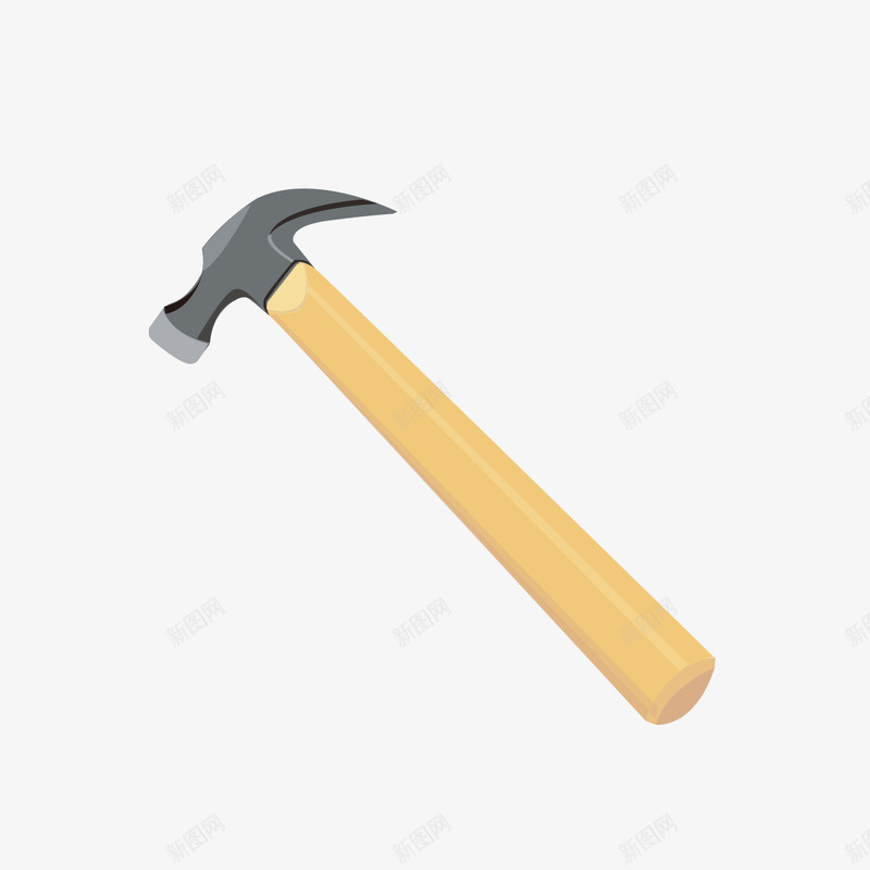 手绘小铁锤png免抠素材_新图网 https://ixintu.com 工具 木锤 铁锤 锤子
