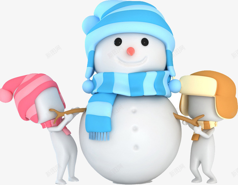 卡通版可爱雪人圣诞节png免抠素材_新图网 https://ixintu.com 卡通版 可爱 圣诞节 雪人