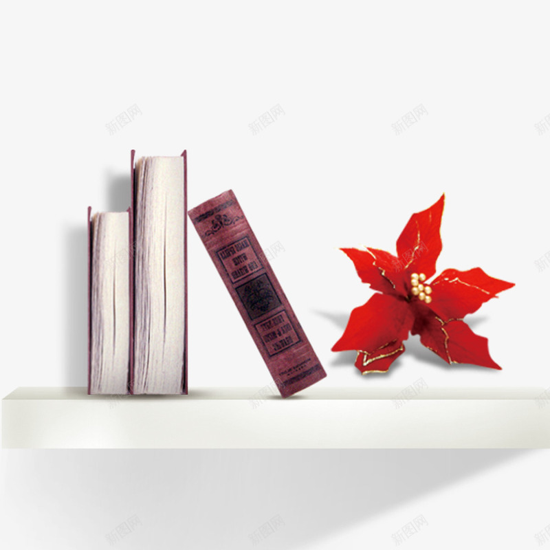 书本花朵png免抠素材_新图网 https://ixintu.com 书本 叶子 回忆 纪念 花朵