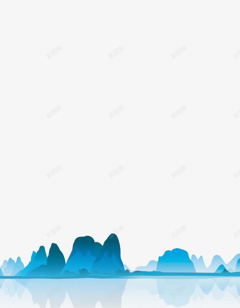 卡通山水风景装饰png免抠素材_新图网 https://ixintu.com 中国风 卡通山水 山水 插画 踏春 踏青插画 风景