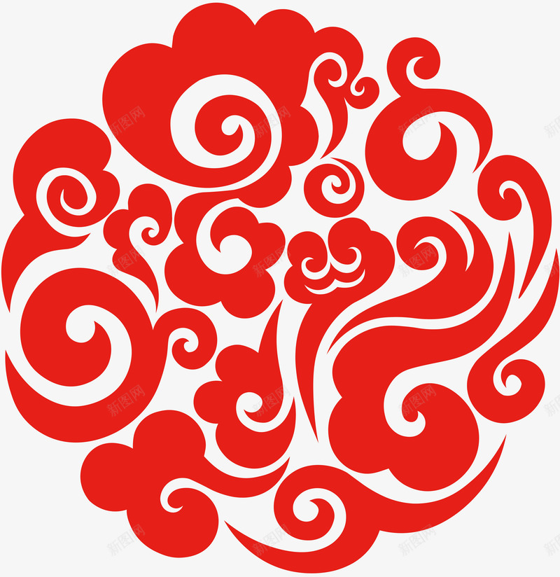 祥云圆形祥云cdr免抠素材_新图网 https://ixintu.com 云 云图案 云彩 国潮云 圆形祥云 祥云