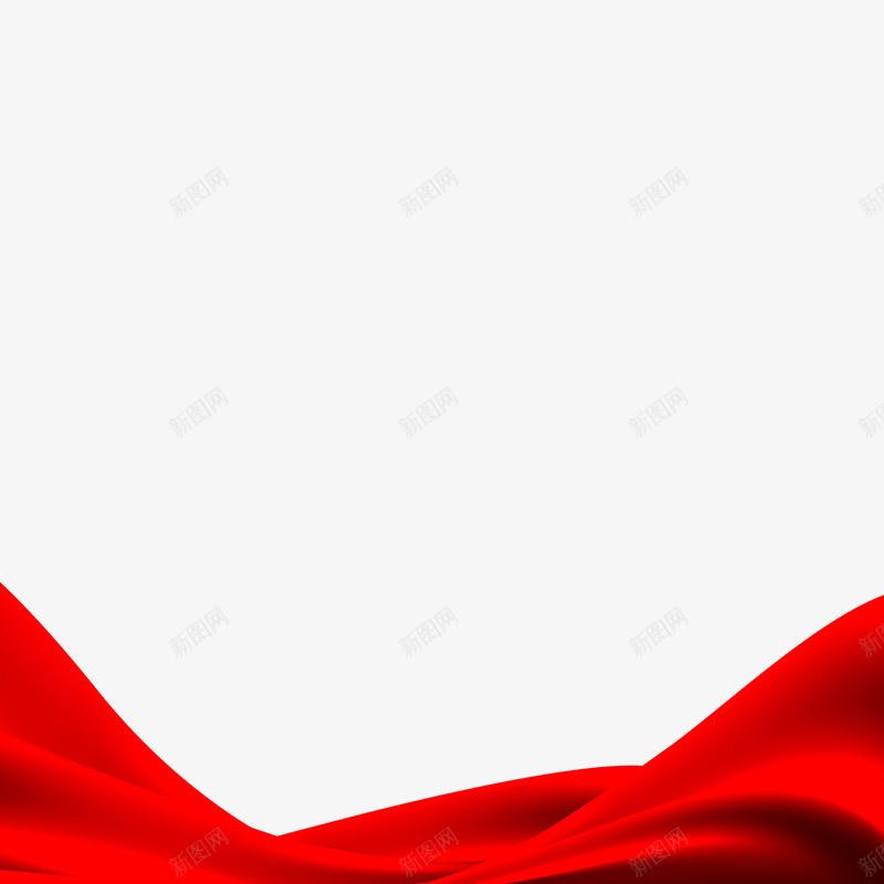 红色喜庆绸带png免抠素材_新图网 https://ixintu.com 丝带 大红喜庆素材 新图网 红色绸带