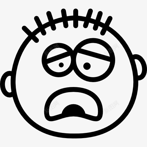 绝望的图标png_新图网 https://ixintu.com 情感 情绪 接口 绝望 脸 表情 走投无路