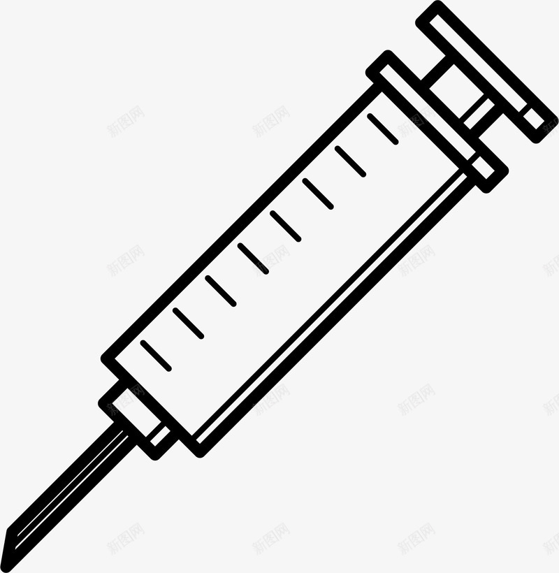 简笔注射针png免抠素材_新图网 https://ixintu.com 医学用品 卡通 注射 注射器 注射针 简笔注射针 针头