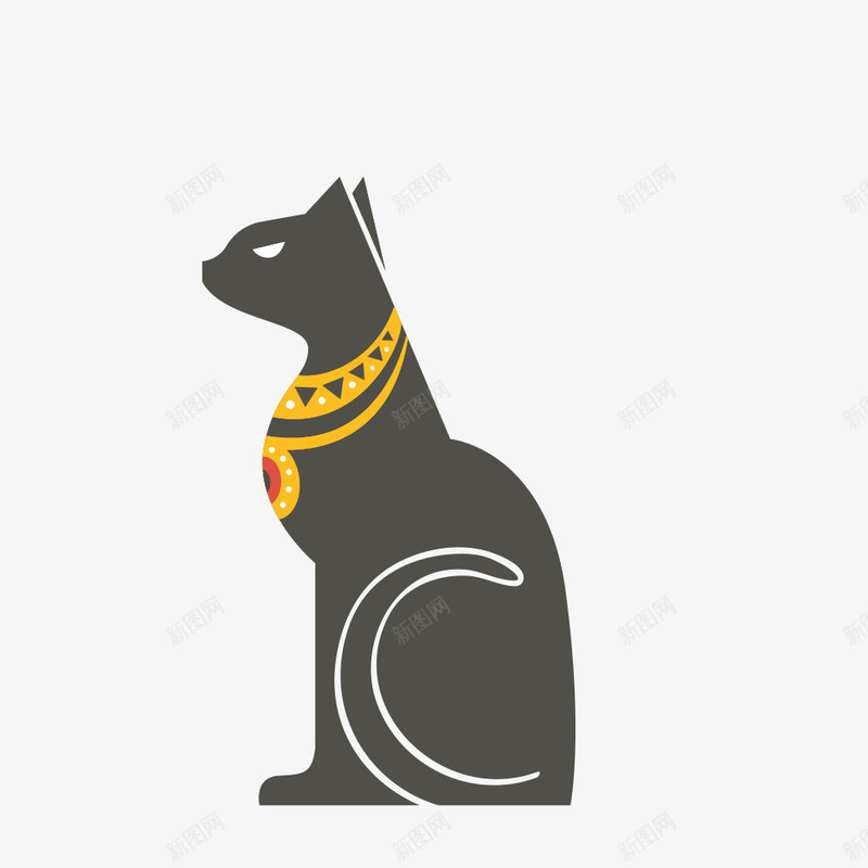埃及猫神png免抠素材_新图网 https://ixintu.com 传统文化 卡通 古国 埃及 埃及图腾人像 埃及文化 平面 手绘 猫神