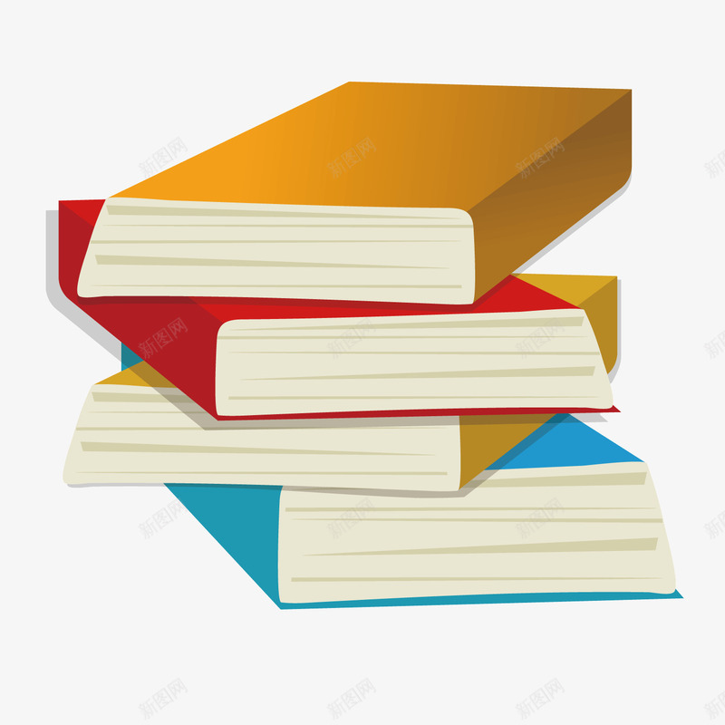 彩色课本png免抠素材_新图网 https://ixintu.com 书本 学习 彩色 纹理 课本 阴影
