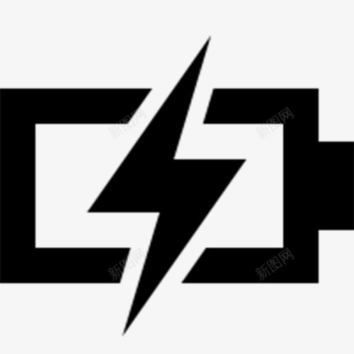 闪电充电图标png_新图网 https://ixintu.com 充电 充电池 快充 电池 电量显示 矩形充电器 闪电